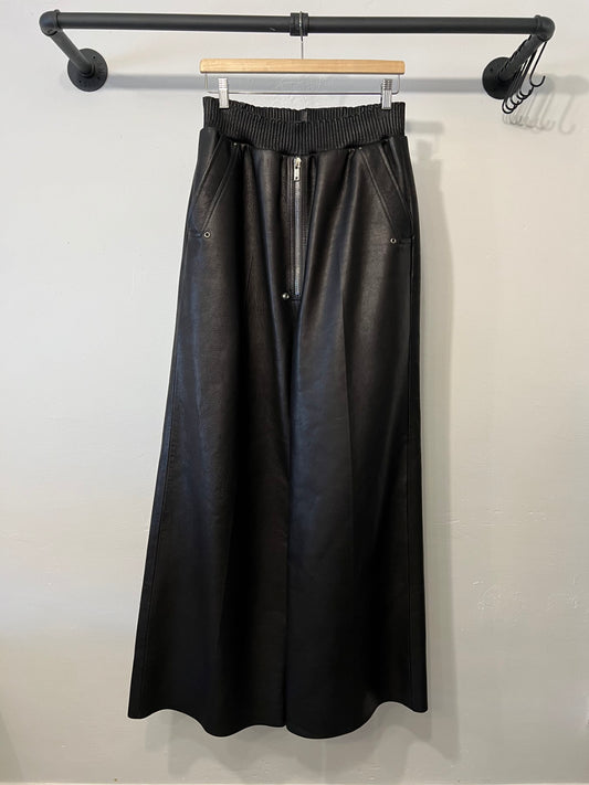 Rick Owens Geth Bela wide leg leather pants