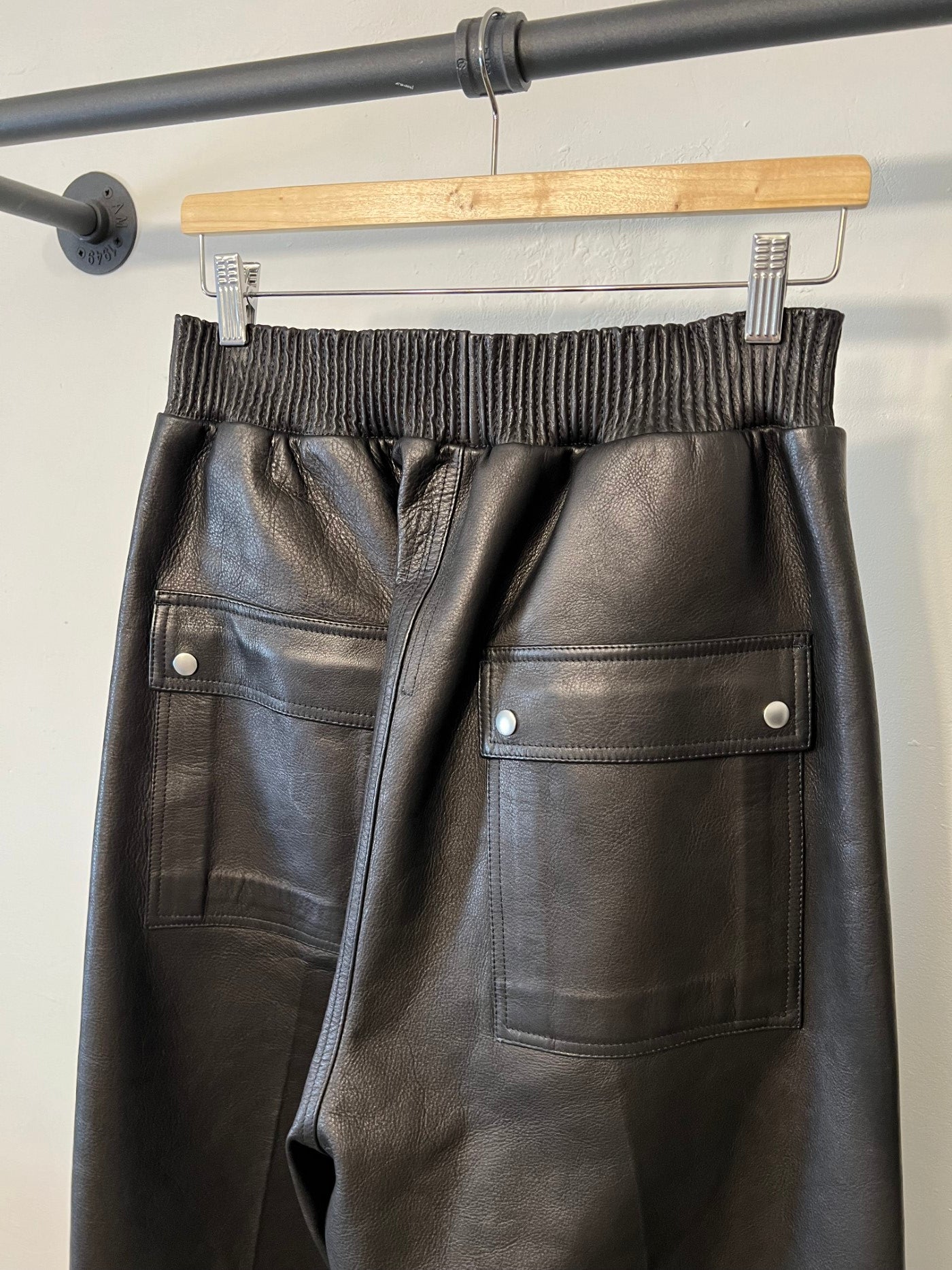 Rick Owens Geth Bela wide leg leather pants