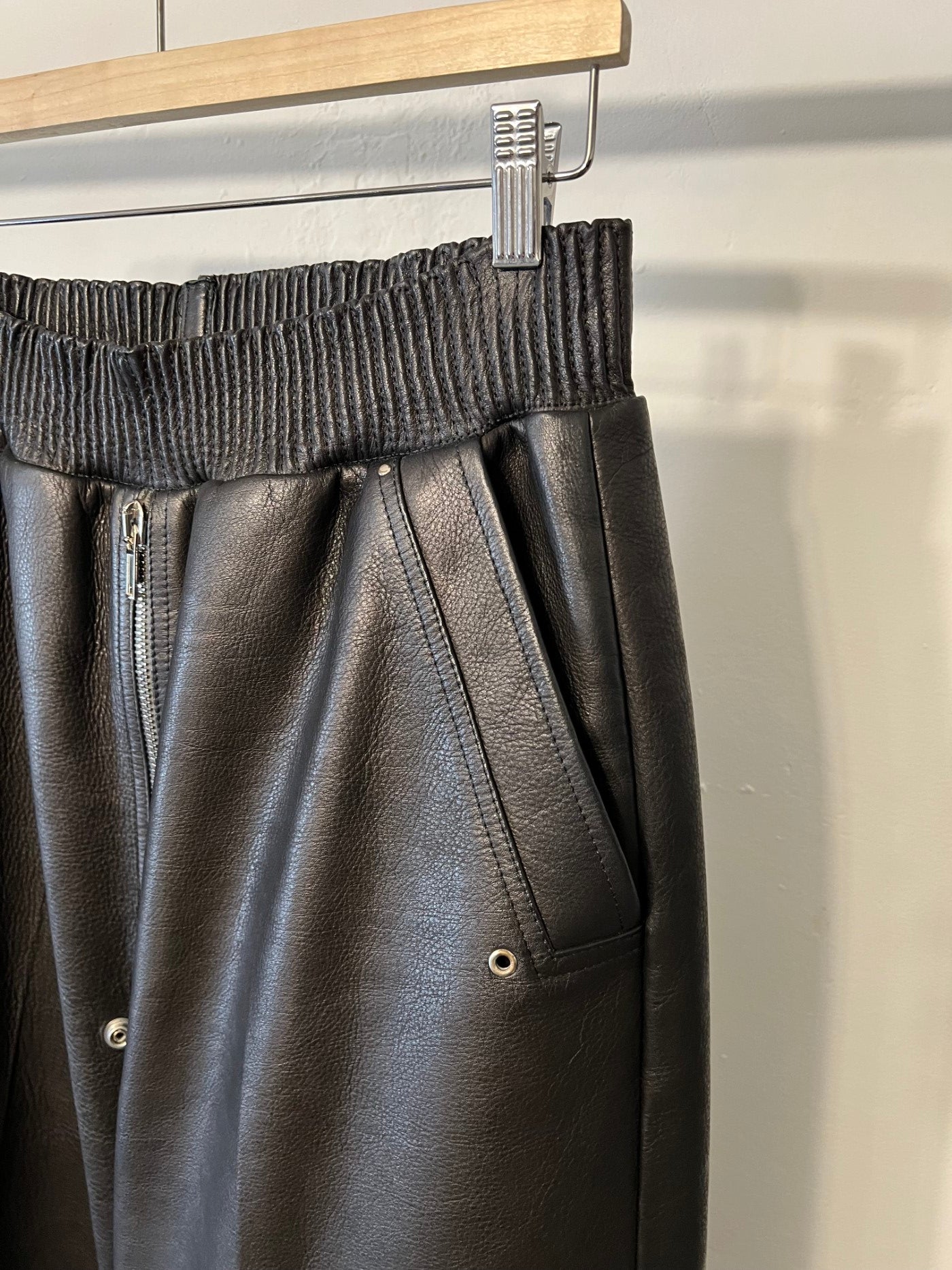 Rick Owens Geth Bela wide leg leather pants