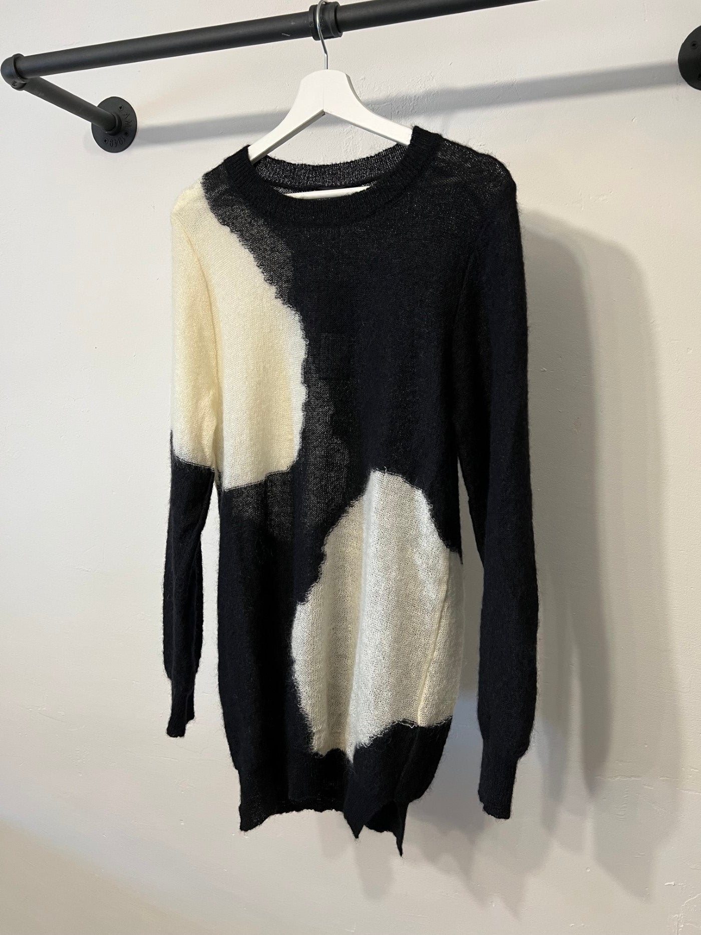 Ann Demeulemeester Two-Tone Long Sleeve Jumper