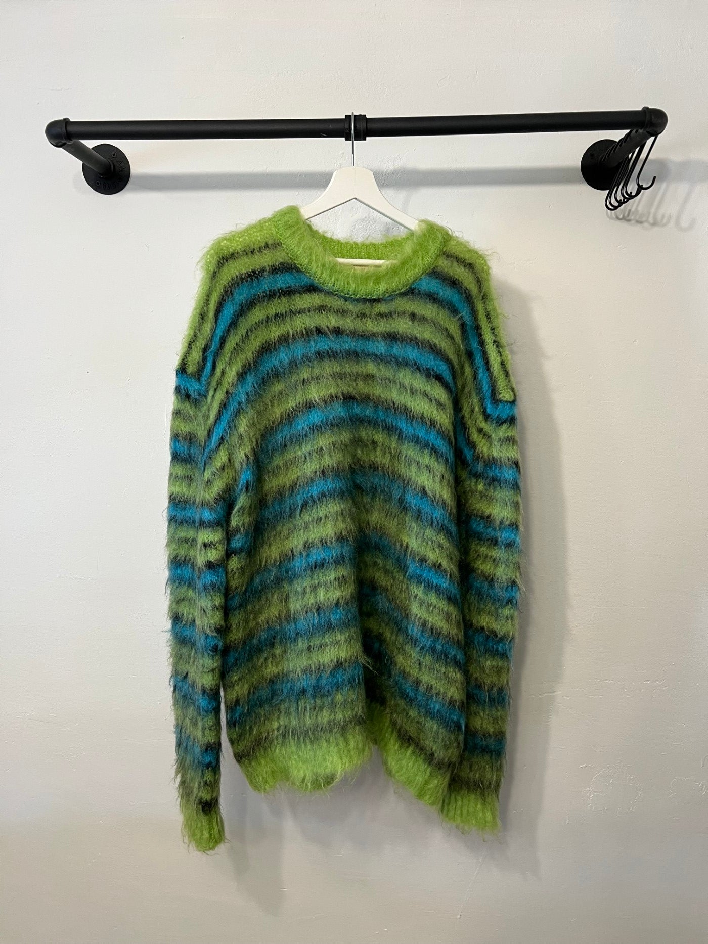 Marni Fuzzy Wuzzy Crewneck Green Bleu