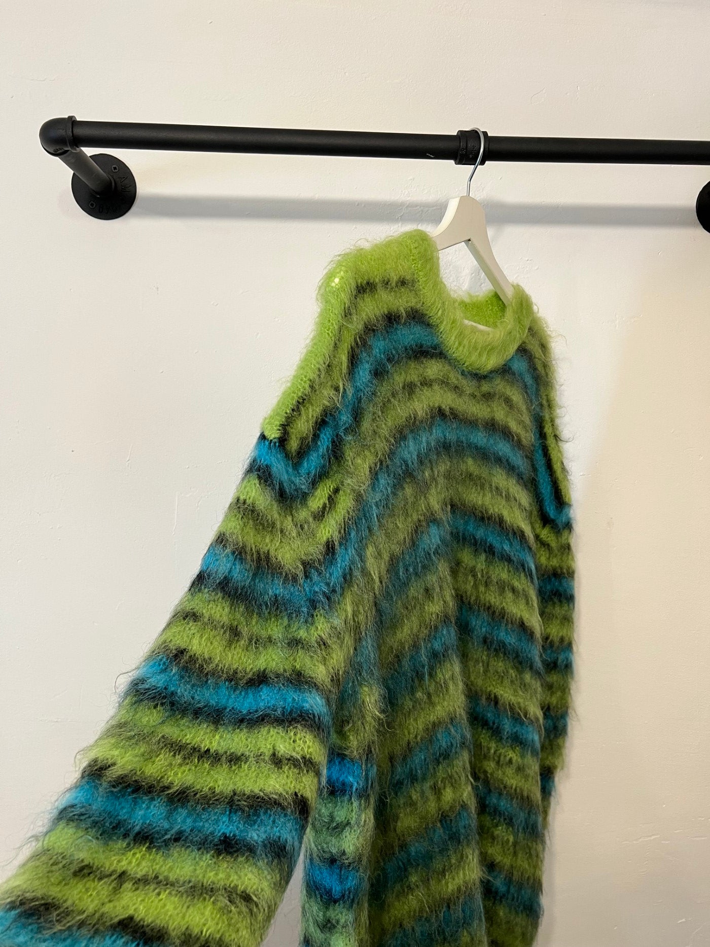 Marni Fuzzy Wuzzy Crewneck Green Bleu