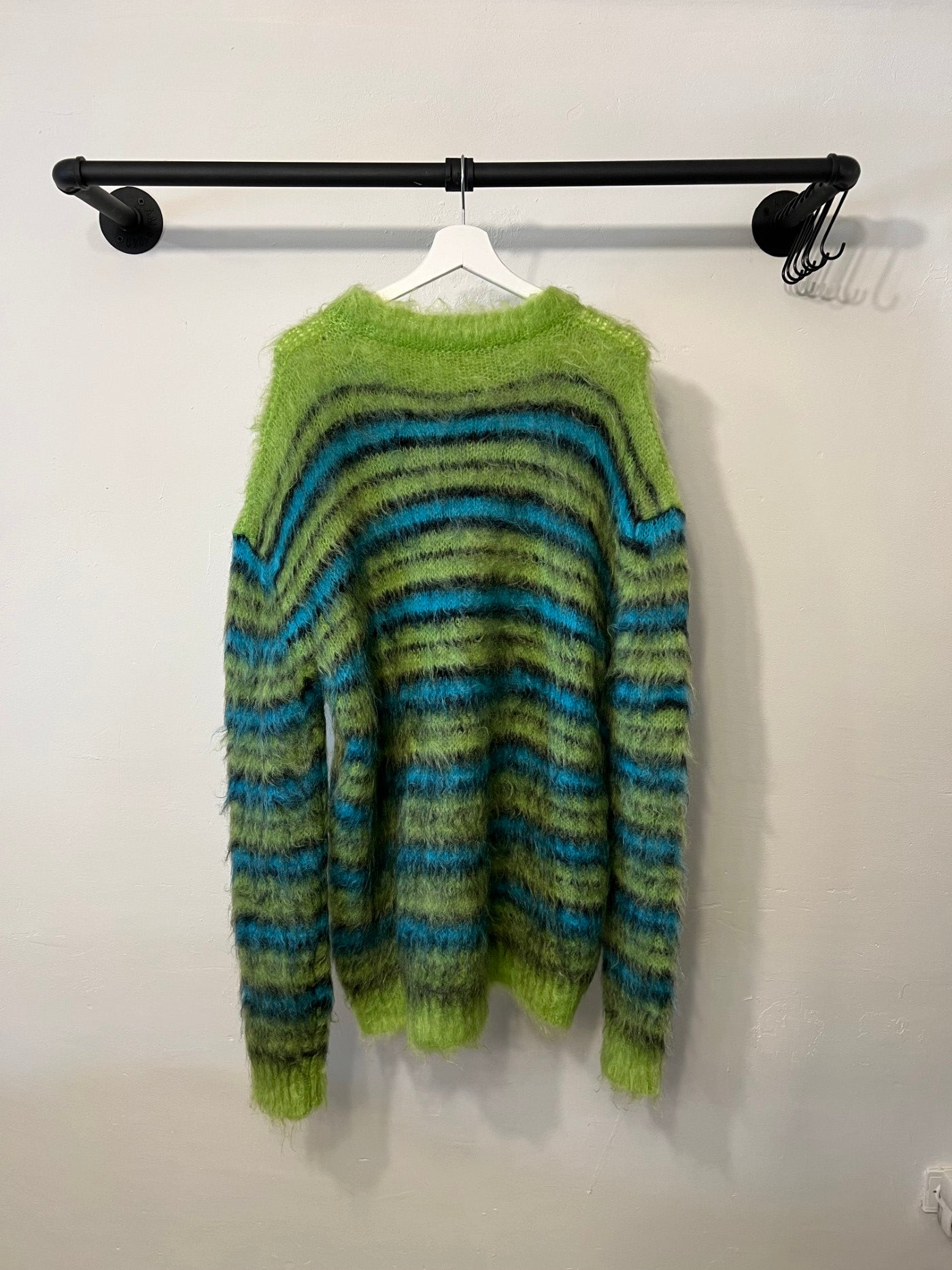 Marni Fuzzy Wuzzy Crewneck Green Bleu