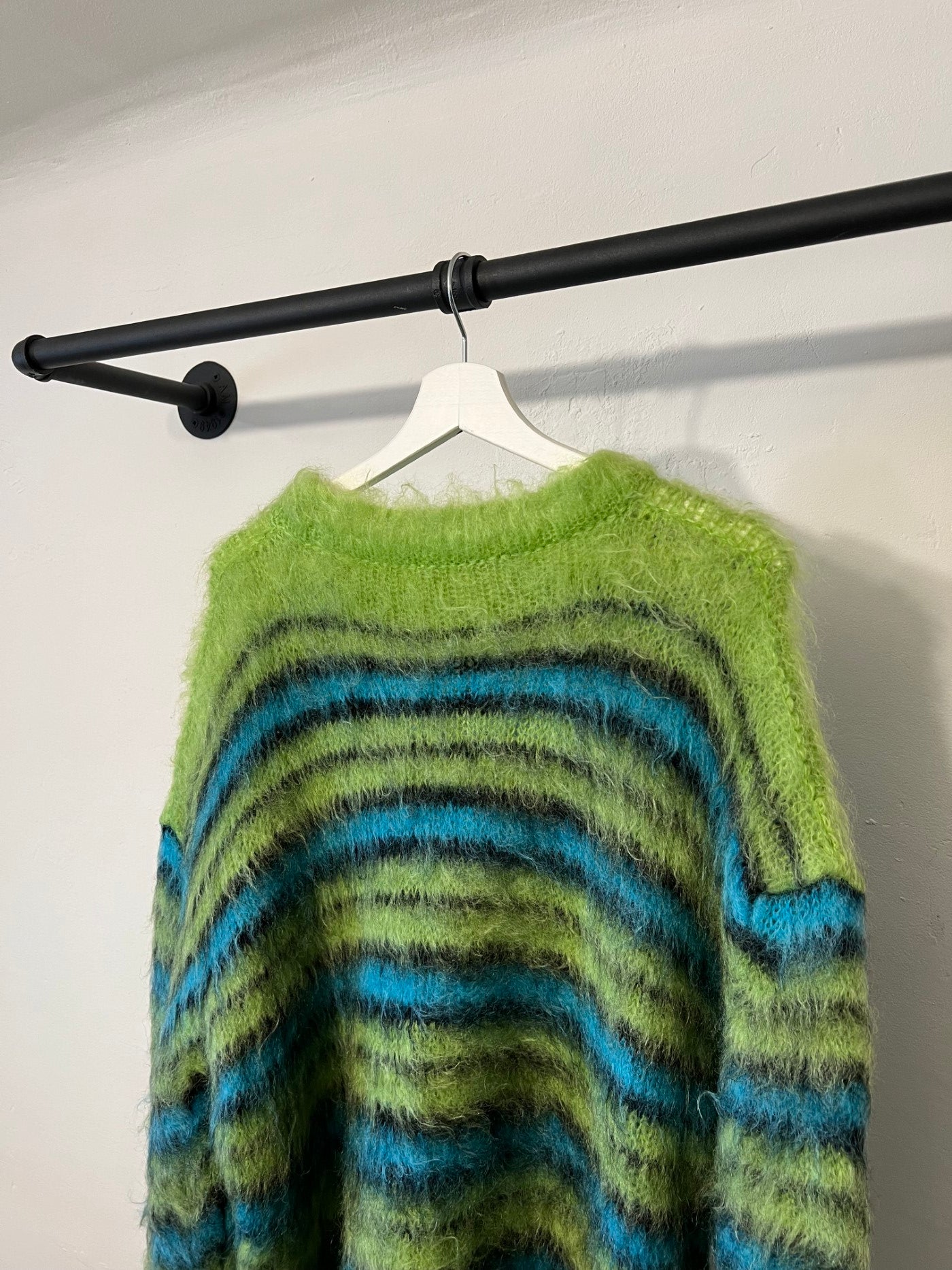 Marni Fuzzy Wuzzy Crewneck Green Bleu