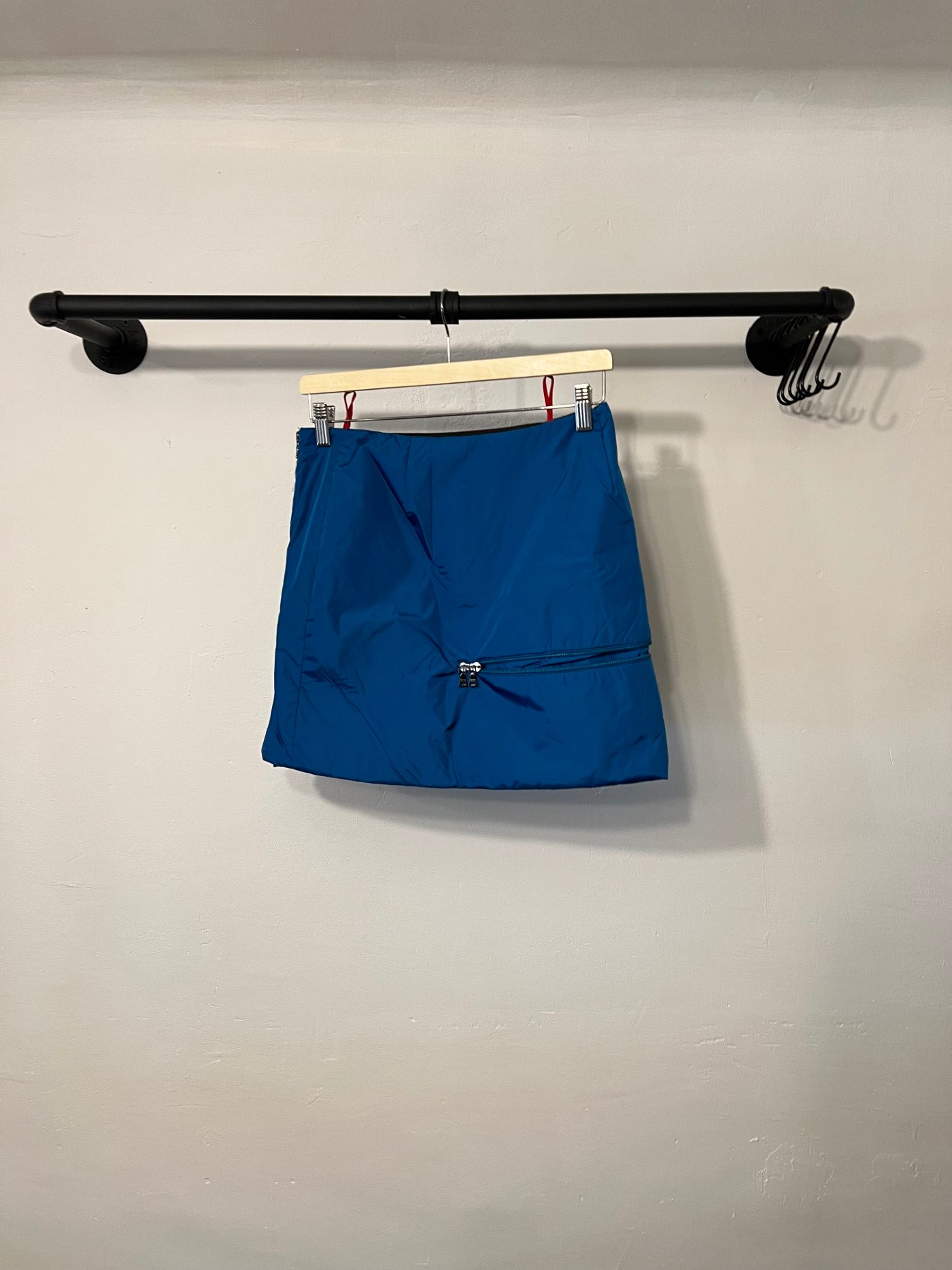 Prada Sport Bleu Nylon Zipper Skirt