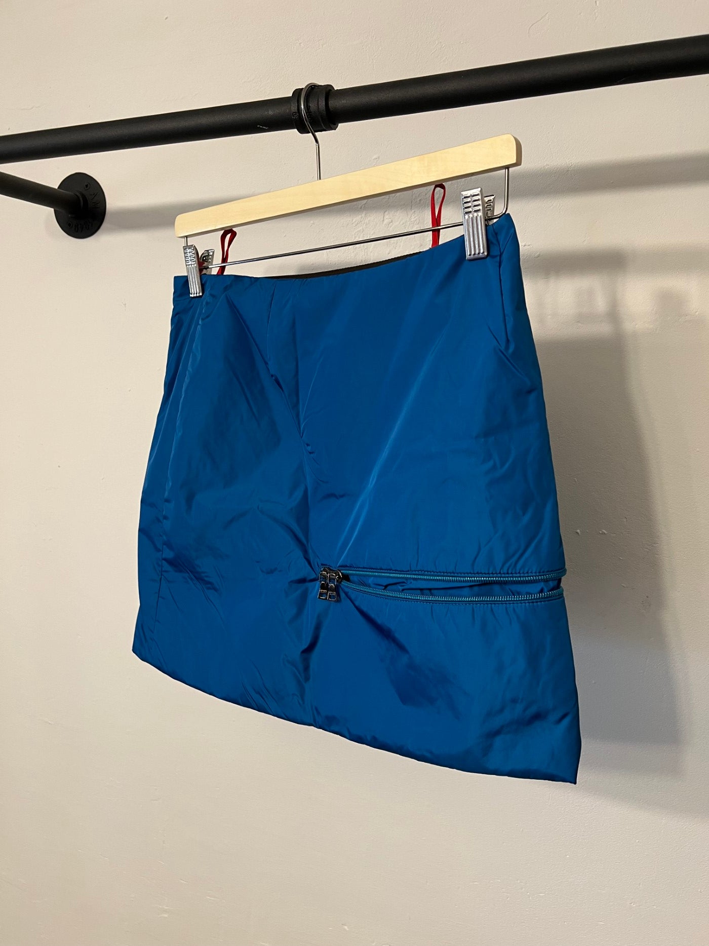 Prada Sport Bleu Nylon Zipper Skirt