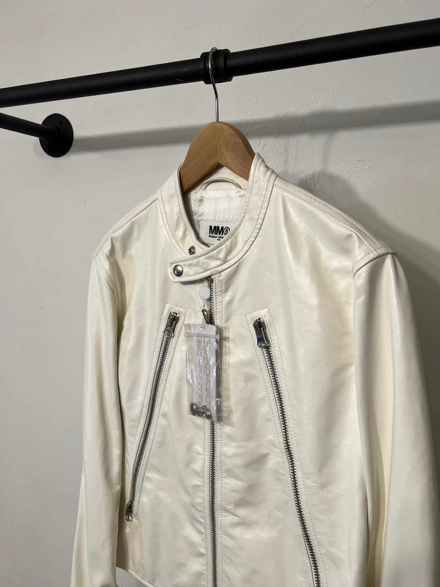 MM6 Maison Margiela 5-zip leather jacket