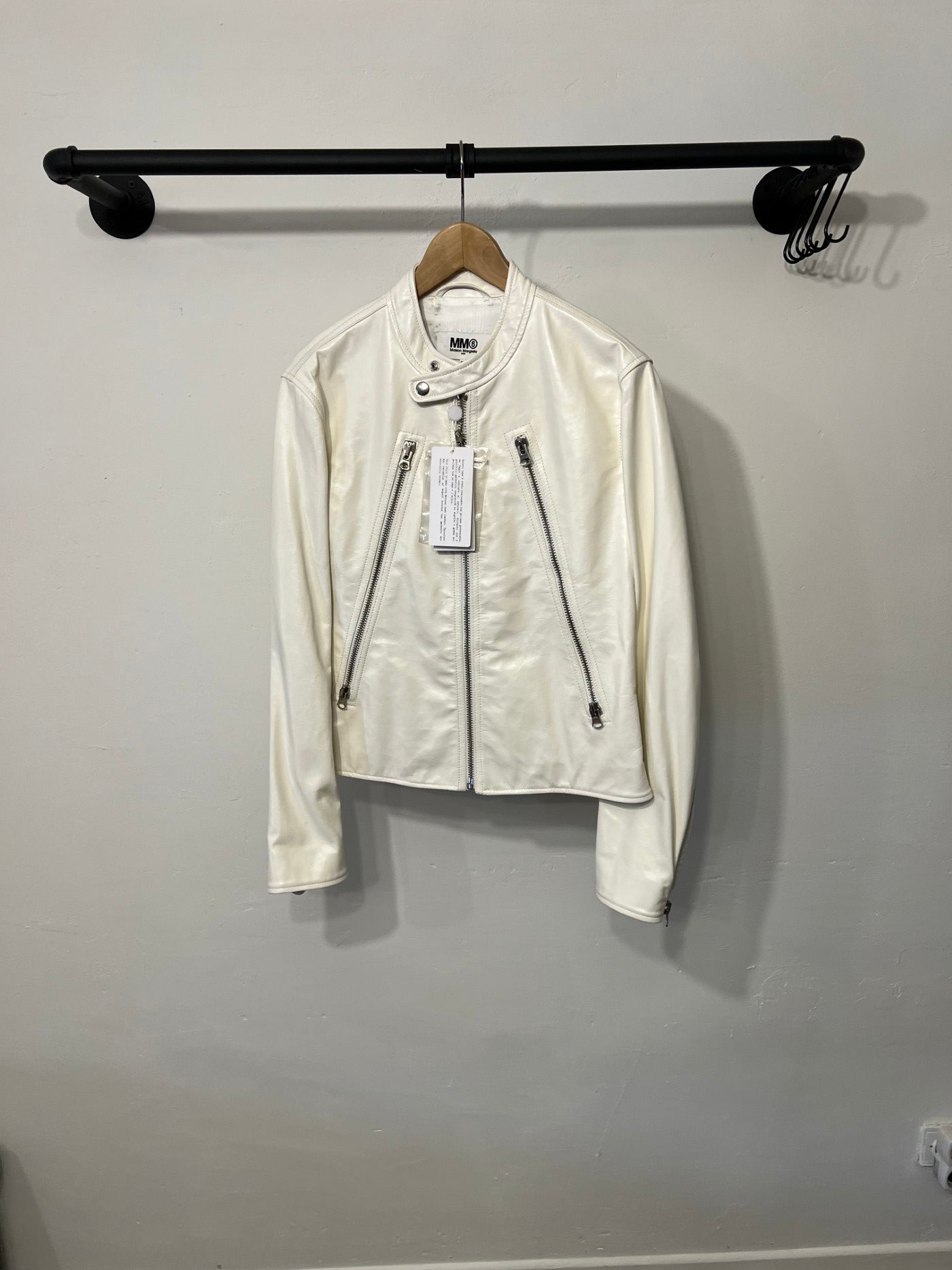 MM6 Maison Margiela 5-zip leather jacket