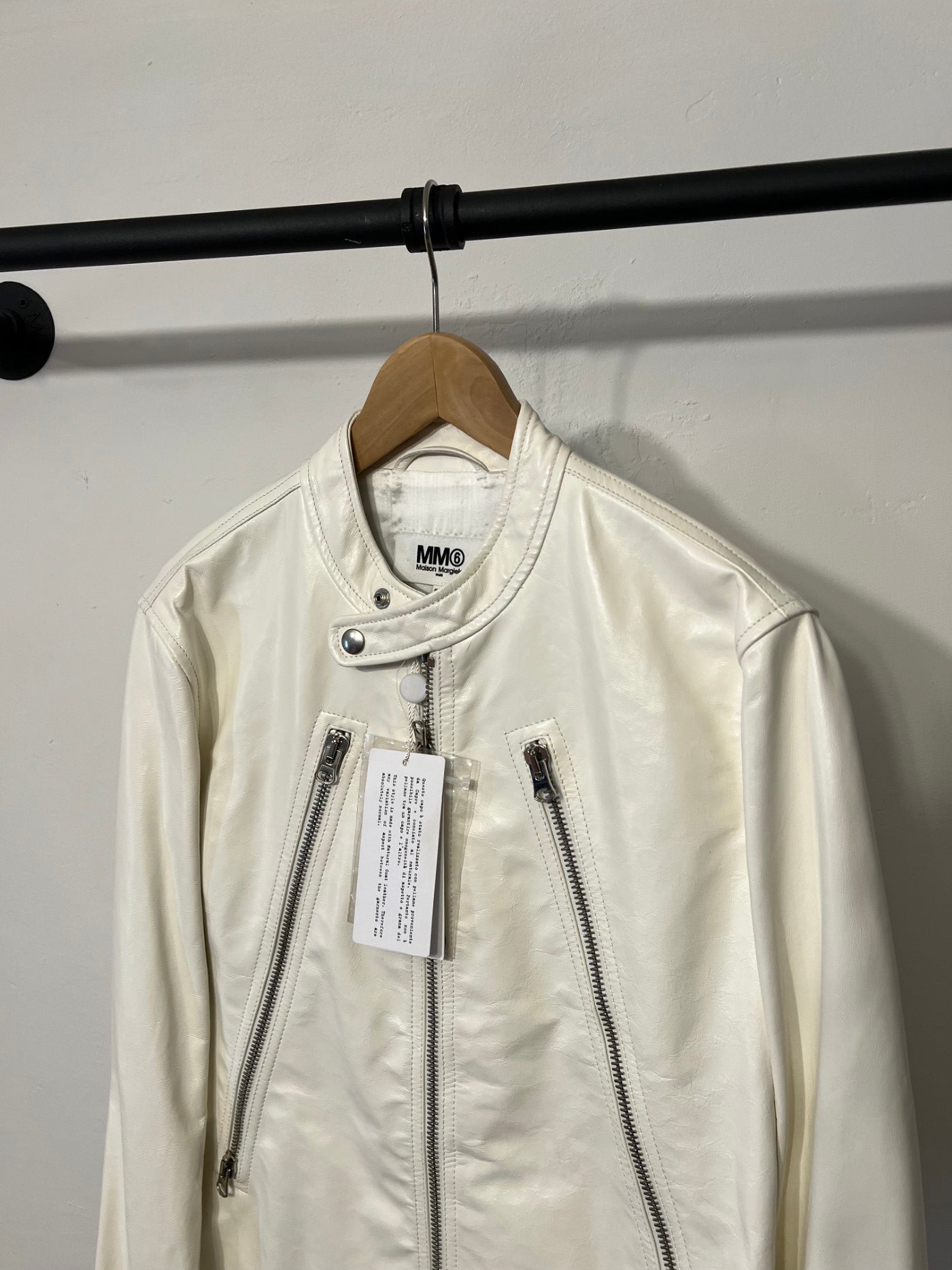 MM6 Maison Margiela 5-zip leather jacket