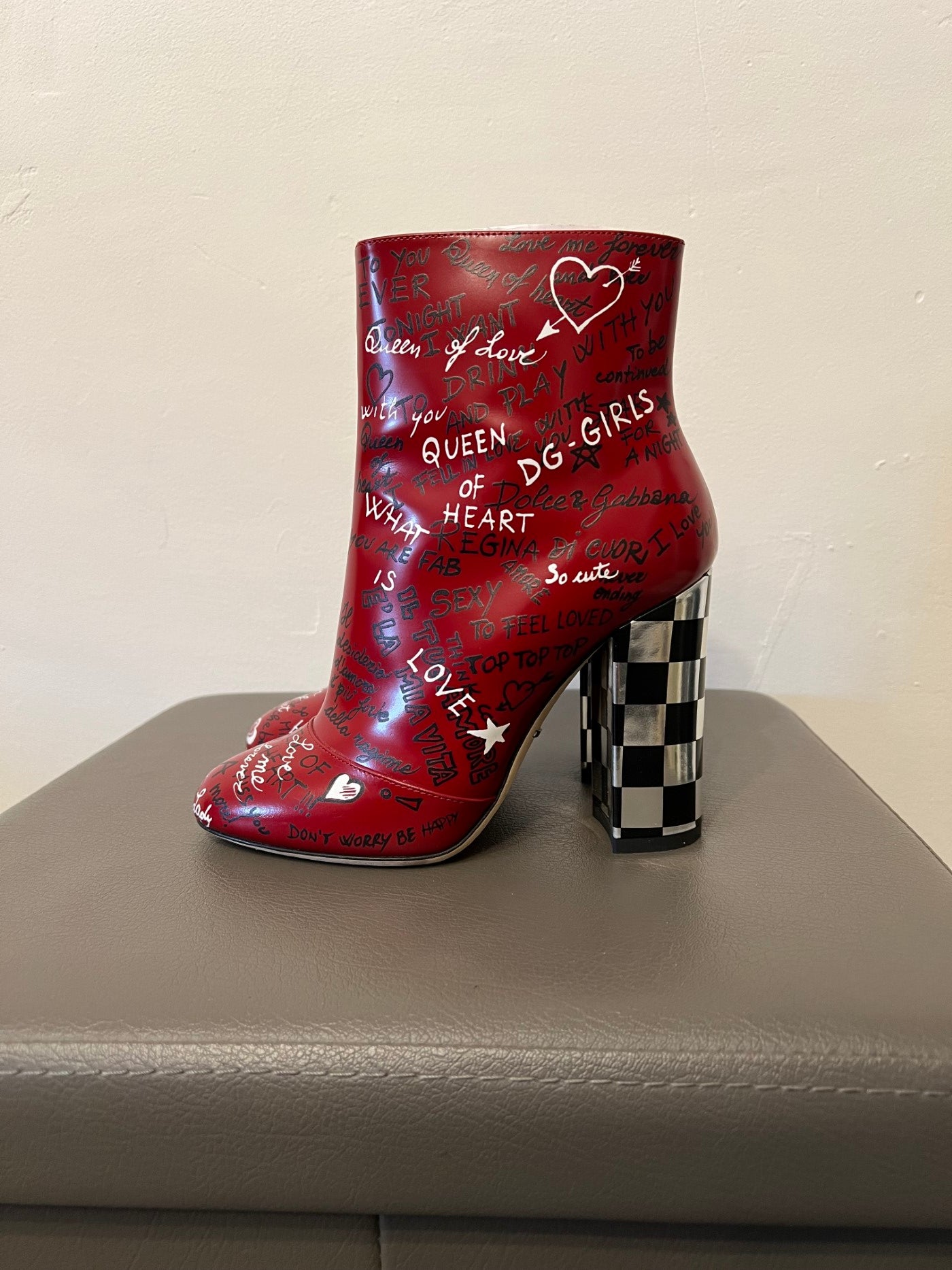 Dolce & Gabbana Graffiti Ankle Boots