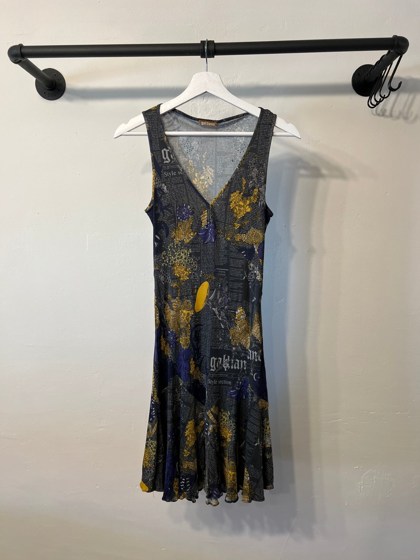 John Galliano midi dress with monogram