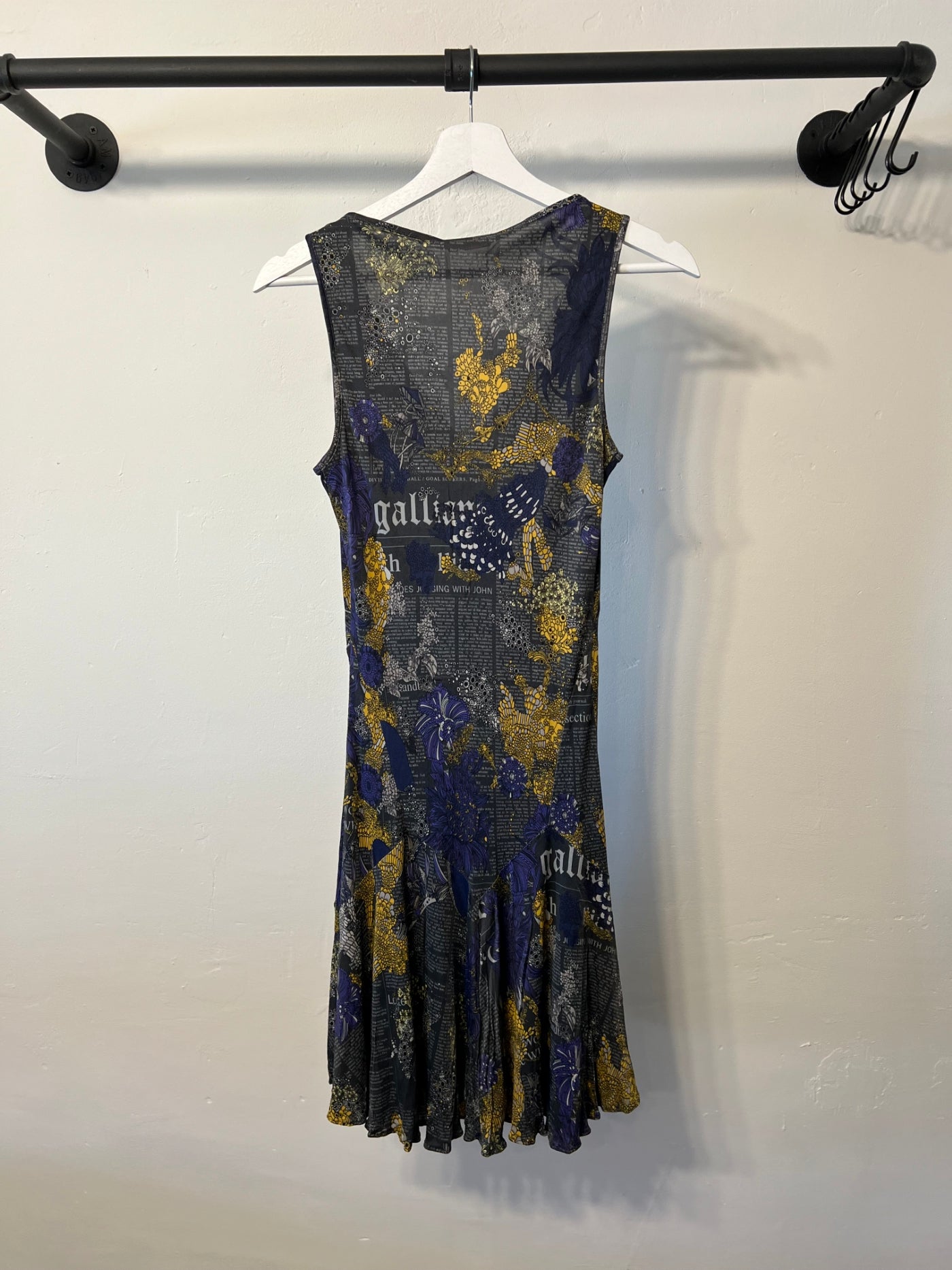 John Galliano midi dress with monogram