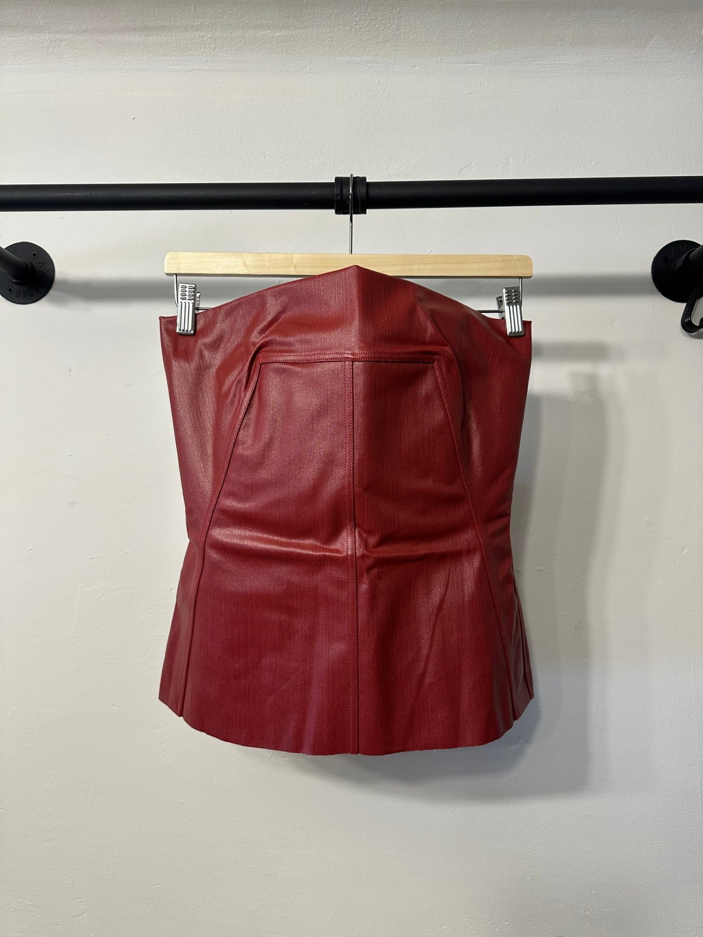 Rick Owens Coated denim corset top